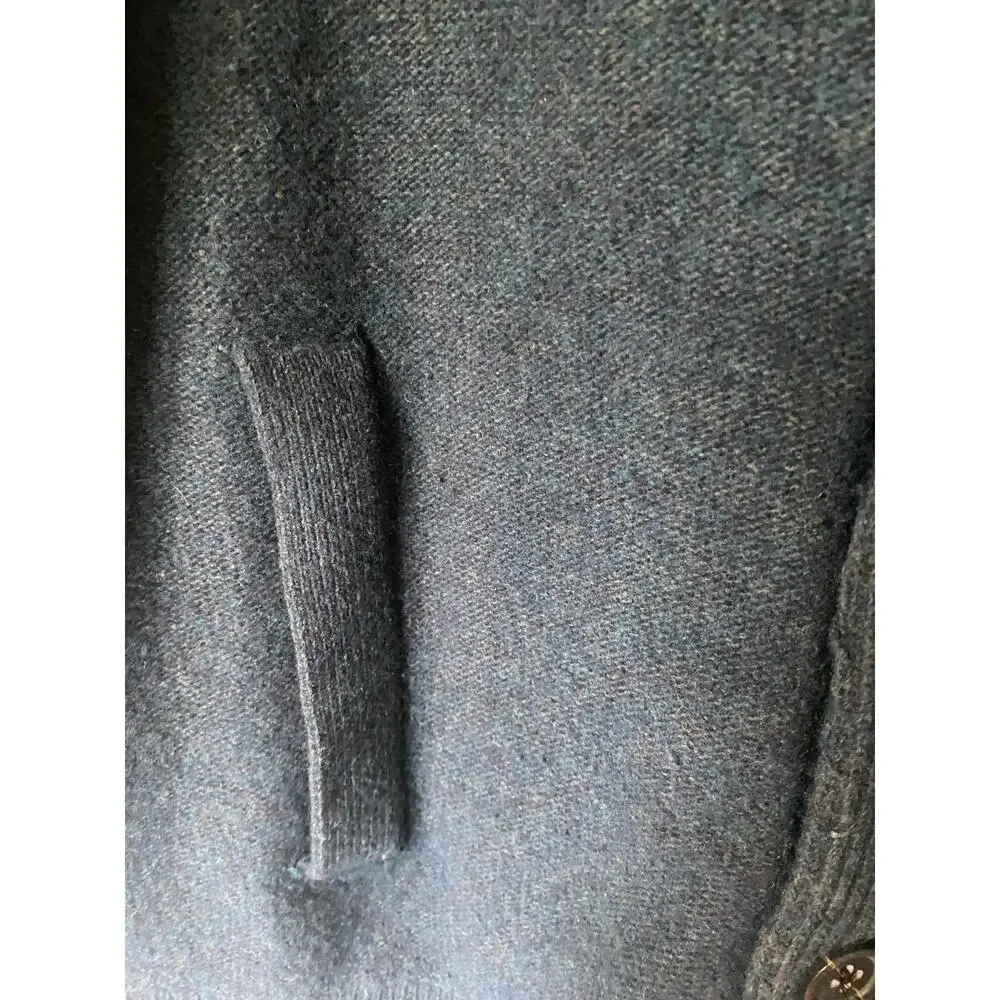 Banana Republic Italian Merino Wool Modern Military Shawl Sweater Cardigan Green